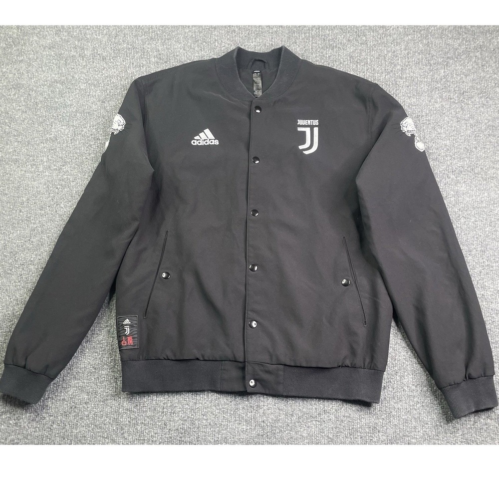 Adidas Juventus Bomber Jacket Mens Medium Black CNY Year of the Tiger Soccer - Picture 1 of 9